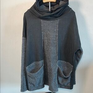 Belle France Mock Neck Lagenlook Sweater